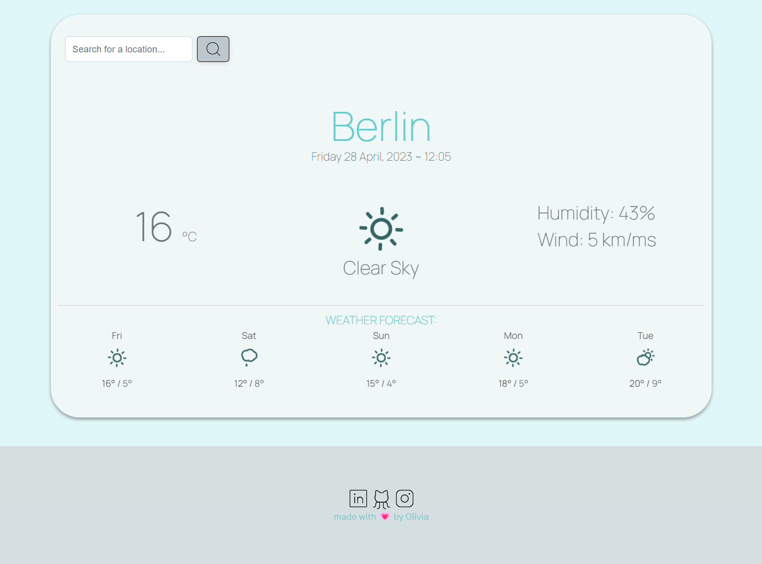 React Weather App